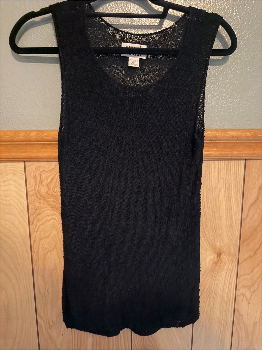 Chico's Textured Black Sleeveless Top